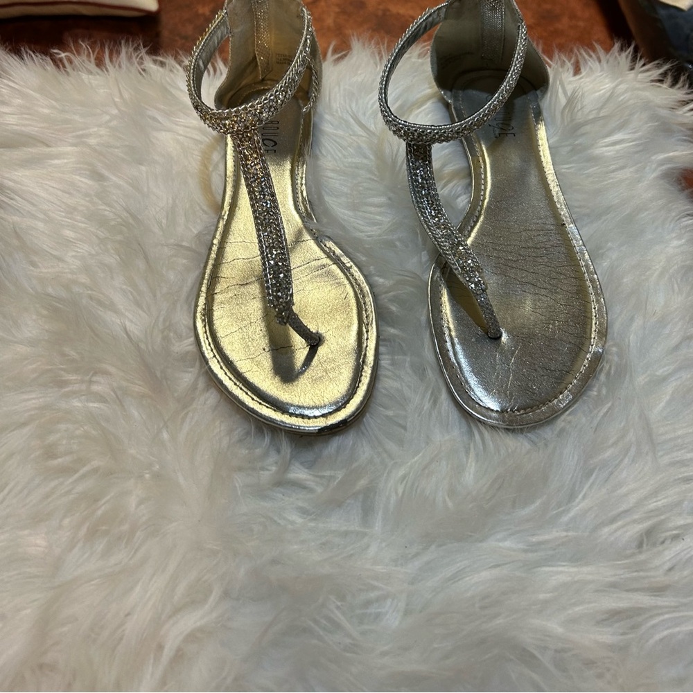 Elegant Silver Women's Sandals
